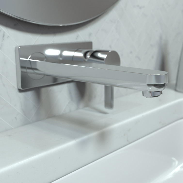 Metris S Chrome Wall-Mounted Modern Bathroom Faucet