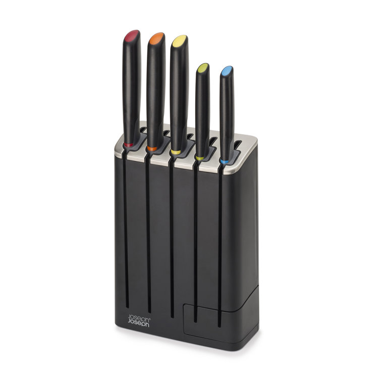 Joseph Joseph Joseph Joseph Elevate SlimBlock 5-Piece Knife Set and Sharpener
