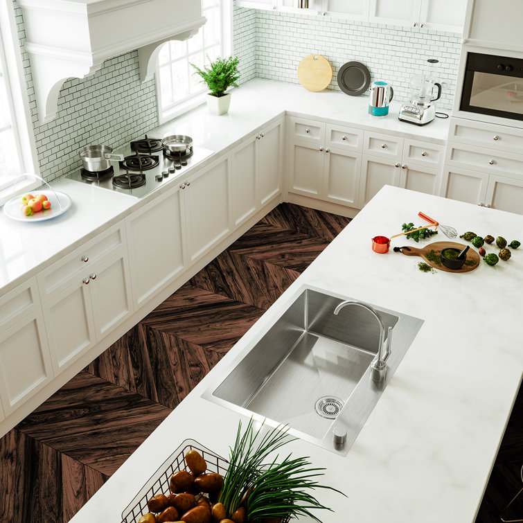 Sinber 33" Stainless Steel Drop-In Single Bowl Kitchen Sink