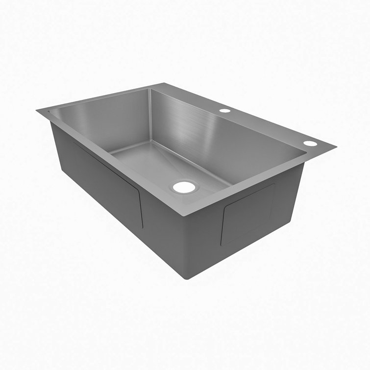 Sinber 33" Stainless Steel Drop-In Single Bowl Kitchen Sink