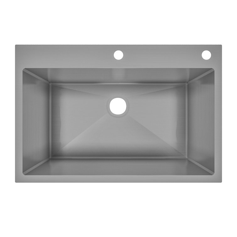 Sinber 33" Stainless Steel Drop-In Single Bowl Kitchen Sink
