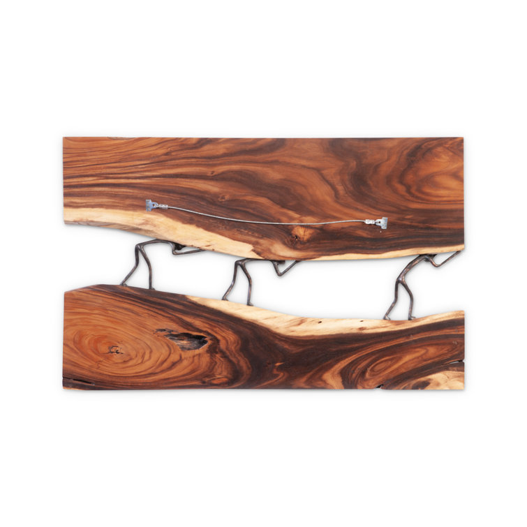 Atlas 60" Black and Brown Chamcha Wood Wall Panel