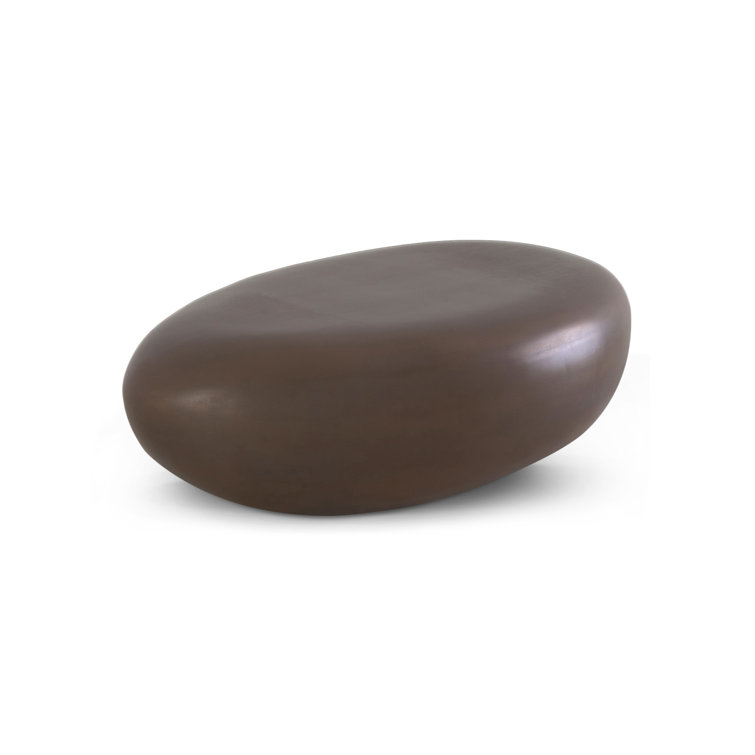 Bronze River Stone 42" Outdoor Coffee Table