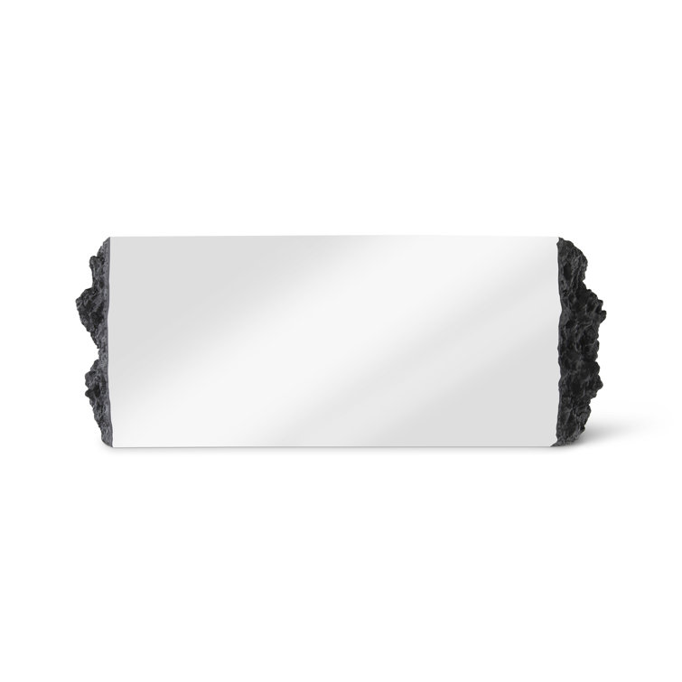 Lava Stone & Stainless Steel 43" Rectangular Console Table
