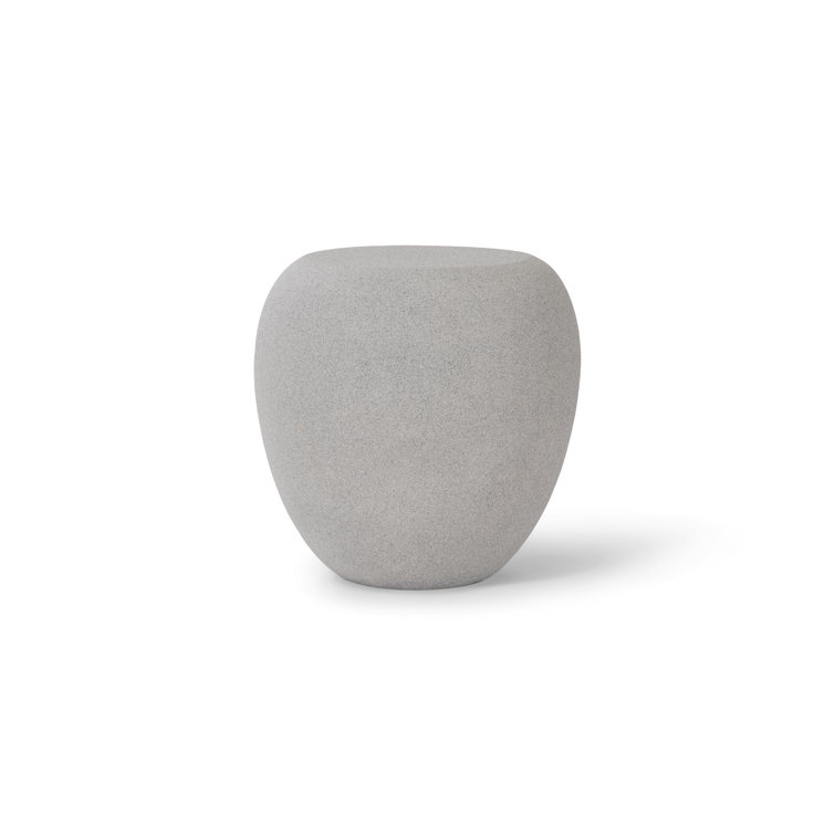 Dark Granite Oval Stone Side Table