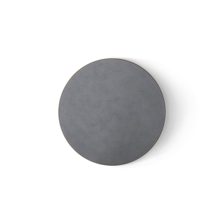 35'' Transitional Round Outdoor Coffee Table in Gray/Brown