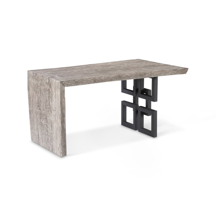 Transitional Austin 59" Black and Gray Home Office Desk