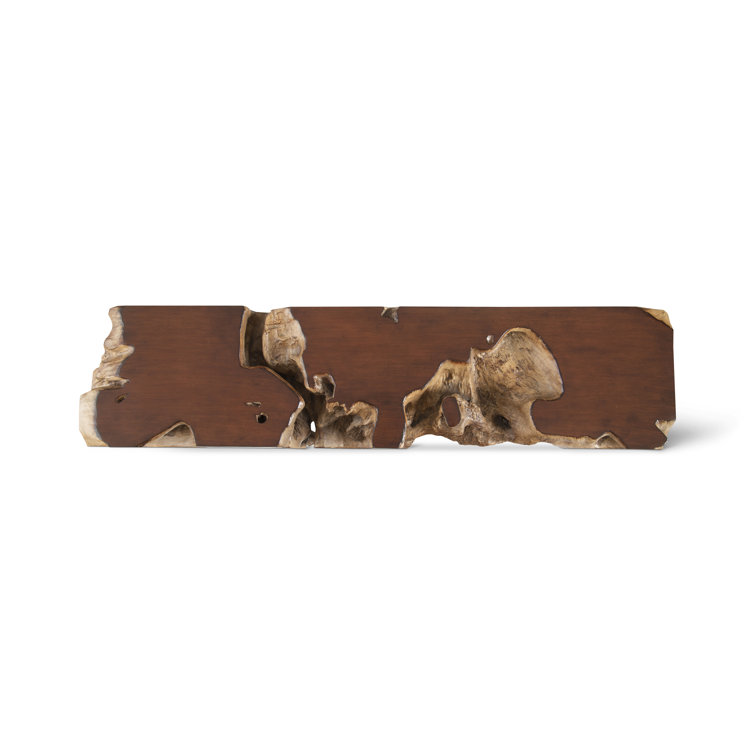 Freeform Faux Bois Wood Console Table with Storage