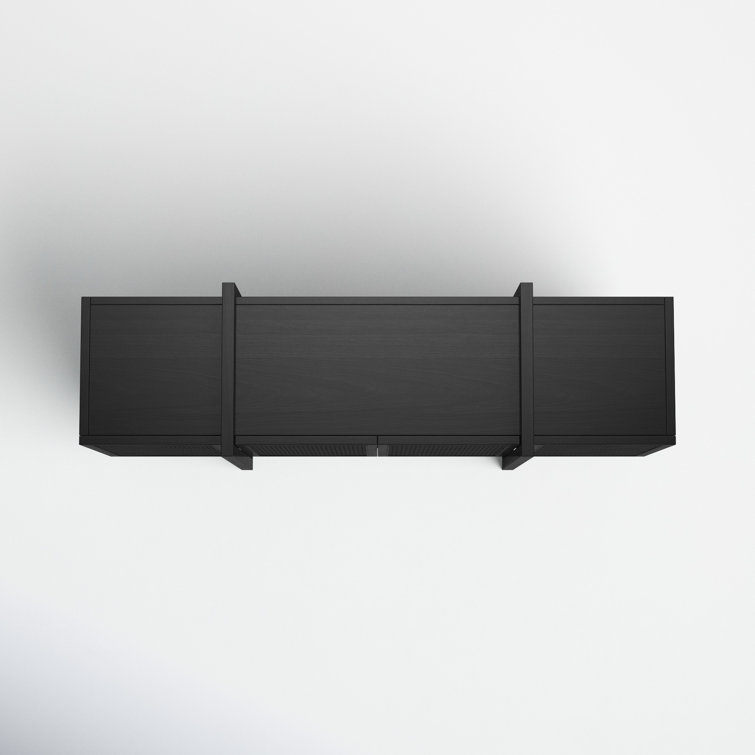 Black Rattan and MDF Contemporary Sideboard