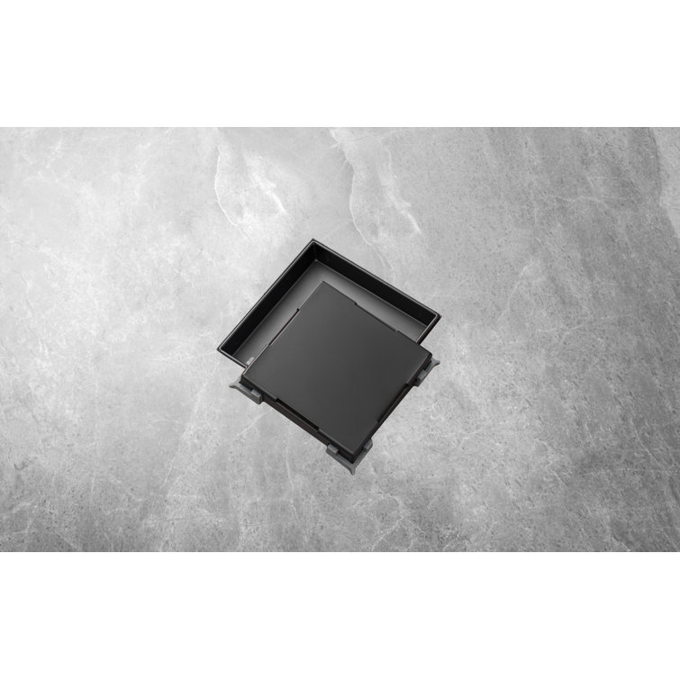 24" Matte Black Stainless Steel Linear Shower Drain
