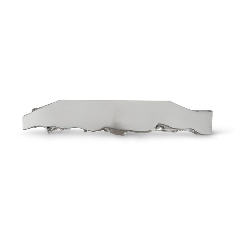 Silver Leaf Cast Wood 60" Rectangular Console Table