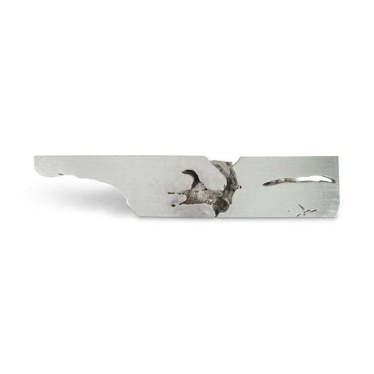 Crown 71" Silver Leaf Cast Console Table