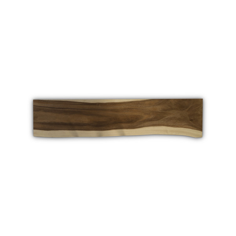 66" Brown Chamcha Wood Waterfall Bench