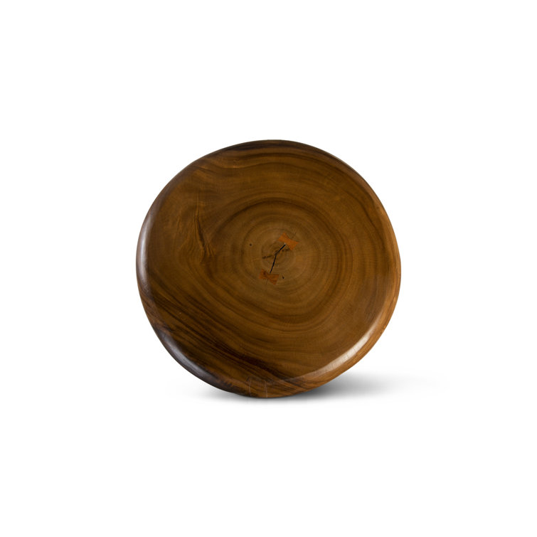 27" Modern Chamcha Wood Round Counter Height Pub Table