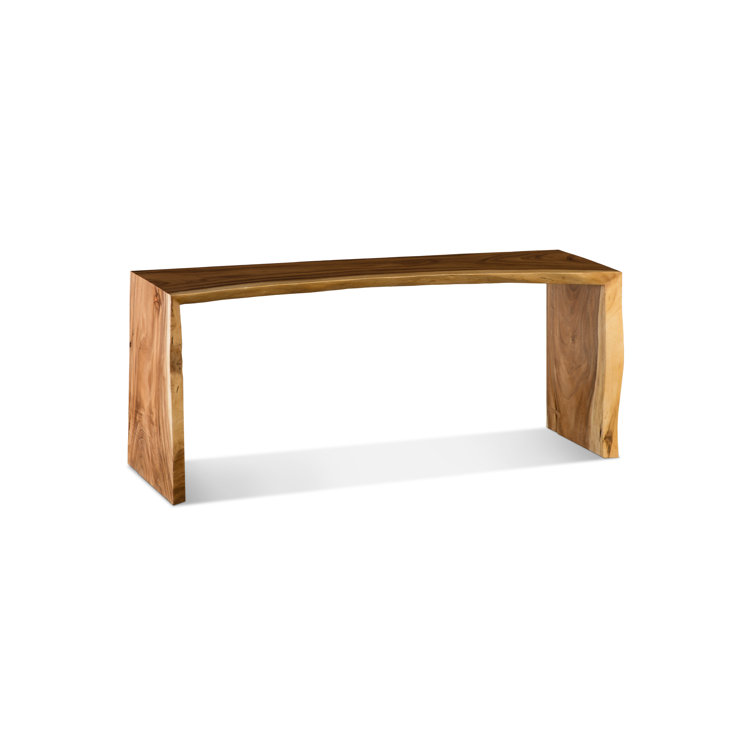 Waterfall Natural Solid Wood 84" Rustic Counter Table