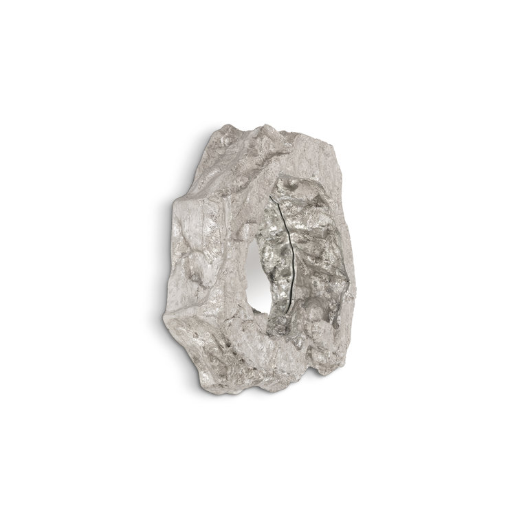 Rock Pond Contemporary Silver Leaf 40" Square Wall Mirror