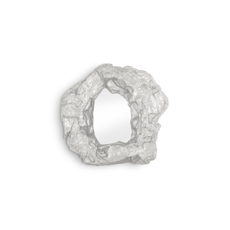 Rock Pond Contemporary Silver Leaf 40" Square Wall Mirror