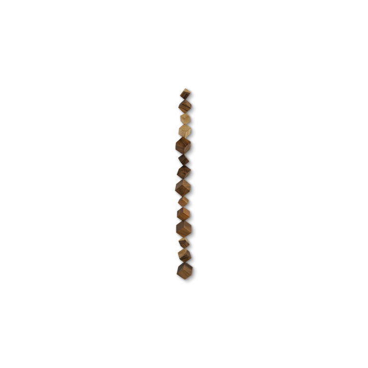 Natural Chamcha Wood Dice Wall Art Sculpture