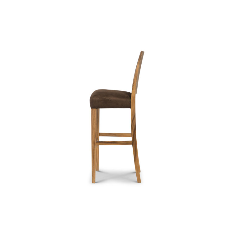 Ophelia Handcrafted Chamcha Wood Bar Stool in Natural Brown
