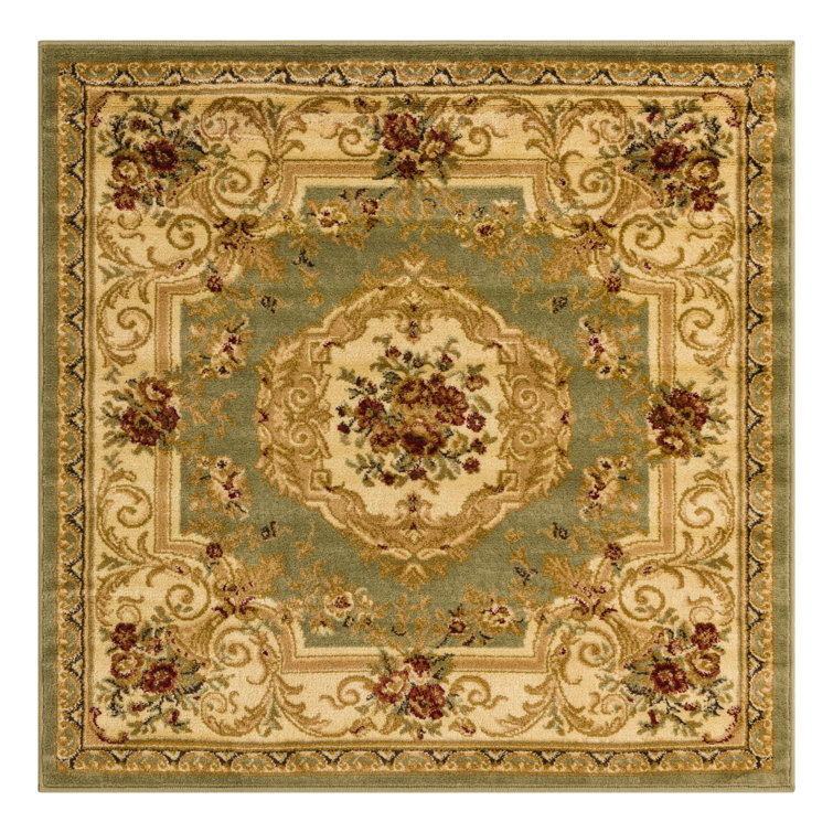 Aracelia Multicolor Synthetic Floral Rectangle Rug