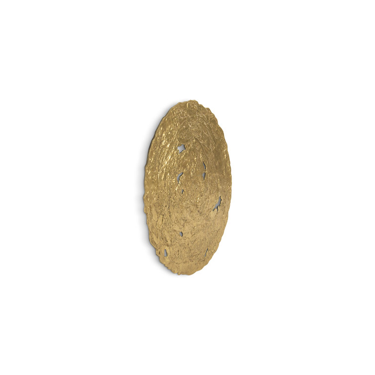 Gold Leaf Transitional Molten Wall Disc Decor