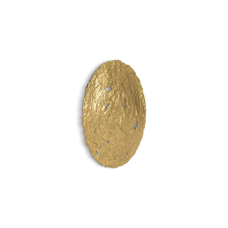 Gold Leaf Transitional Molten Wall Disc Decor