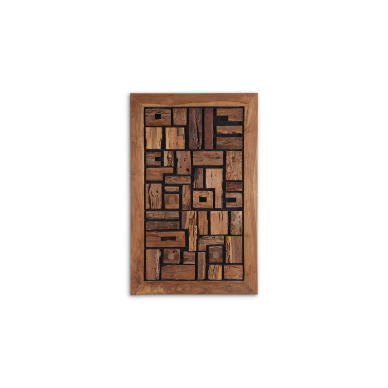 Asken Reclaimed Wood Rectangular Wall Art