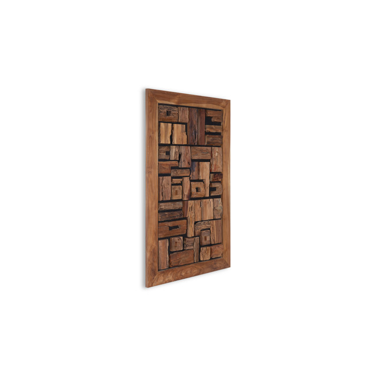 Asken Reclaimed Wood Rectangular Wall Art