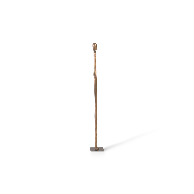 Tall Polished Bronze Contemporary Metal Statue
