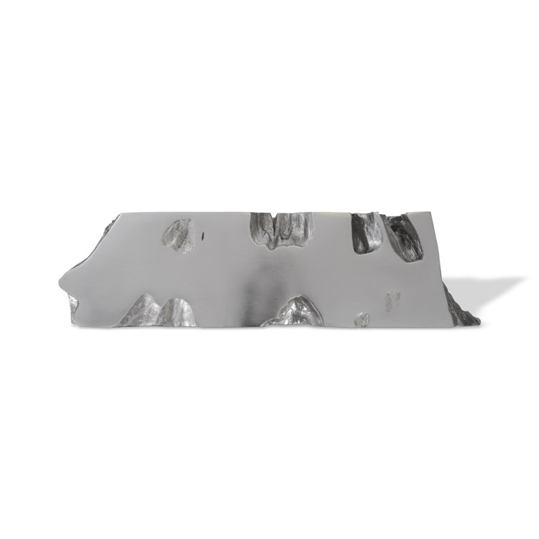 Venice Silver Leaf Freeform Wood Console Table