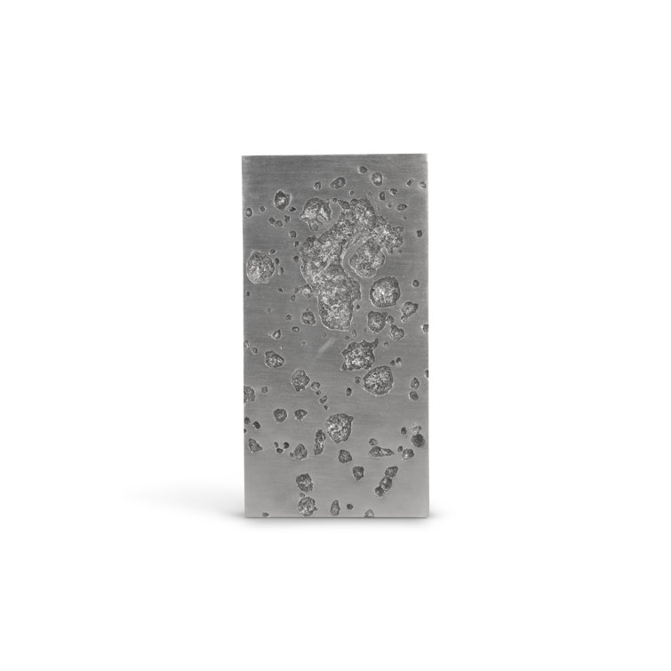 Silver Leaf Contemporary Rectangular Wall Sculpture