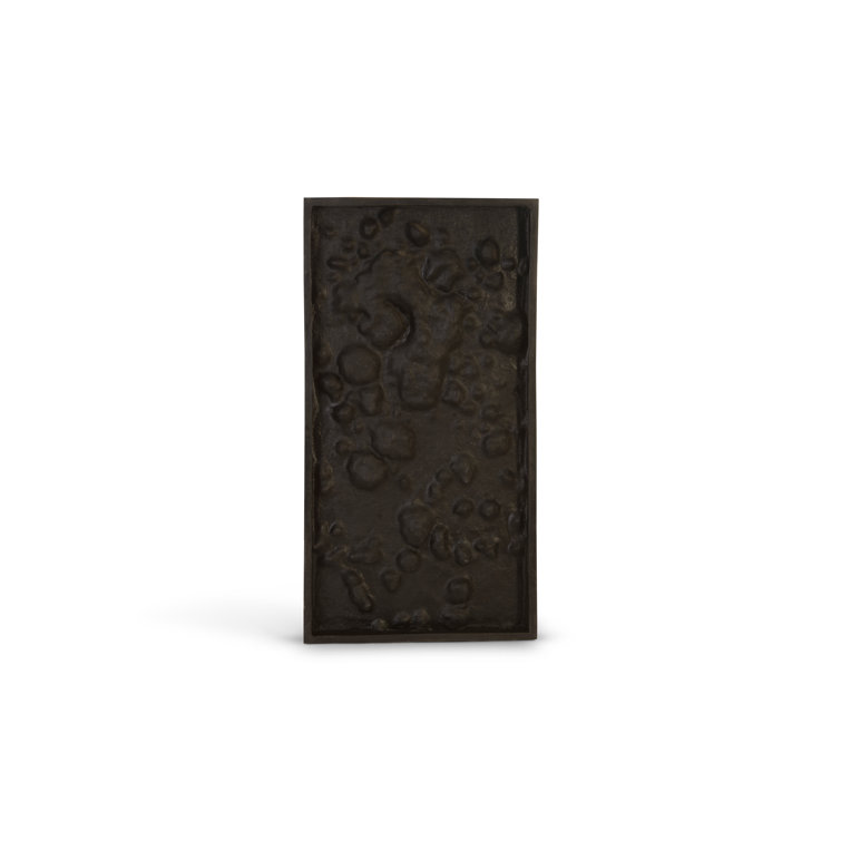 Silver Leaf Contemporary Rectangular Wall Sculpture