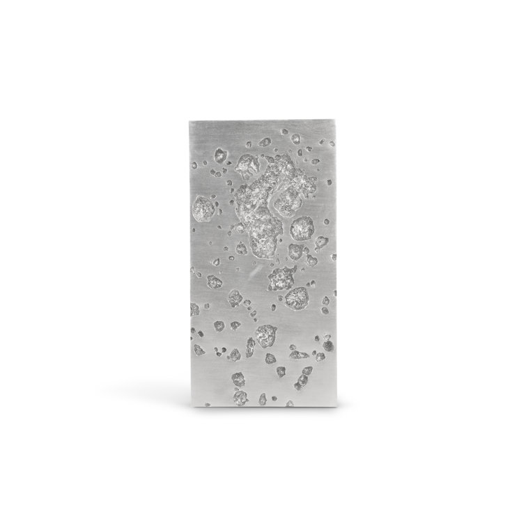 Silver Leaf Contemporary Rectangular Wall Sculpture
