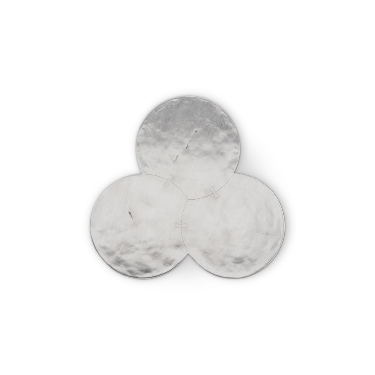 Contemporary Butterfly Silver Leaf Extendable Bar Table