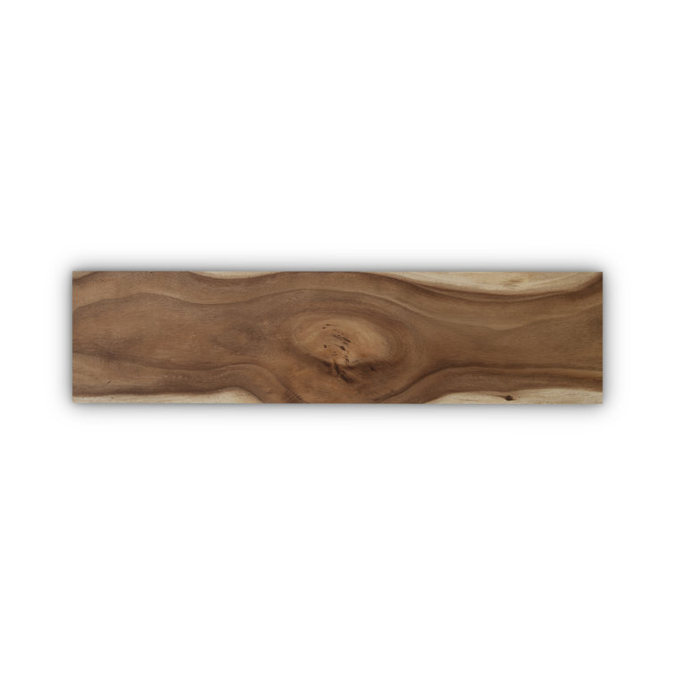 48" Black and Brown Acacia Wood Console Table