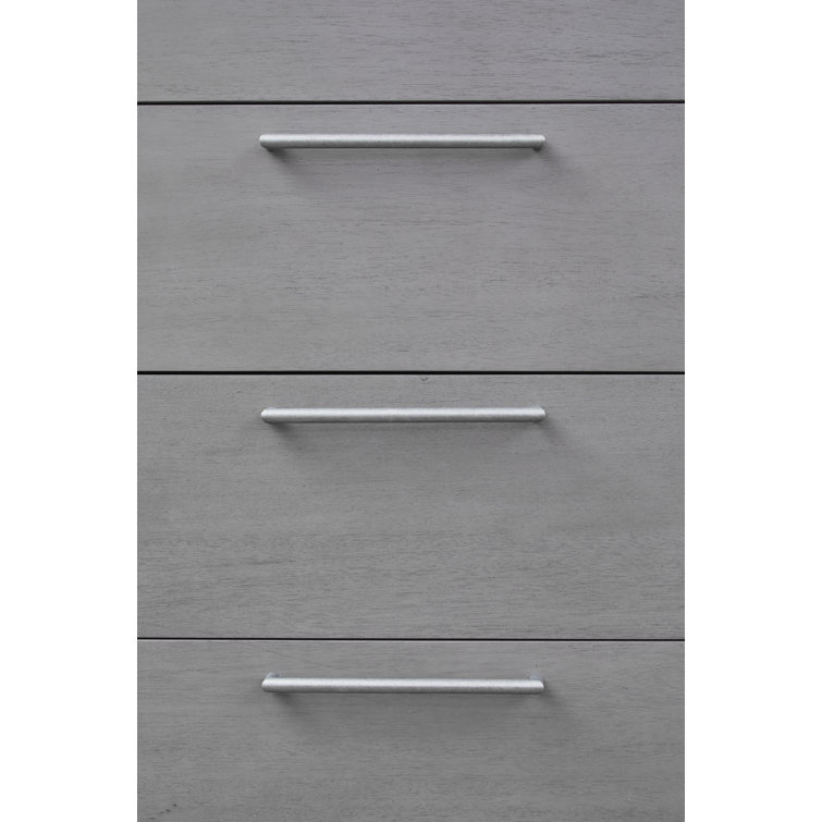 Gray Mid-Century Modern 5-Drawer Vertical Dresser