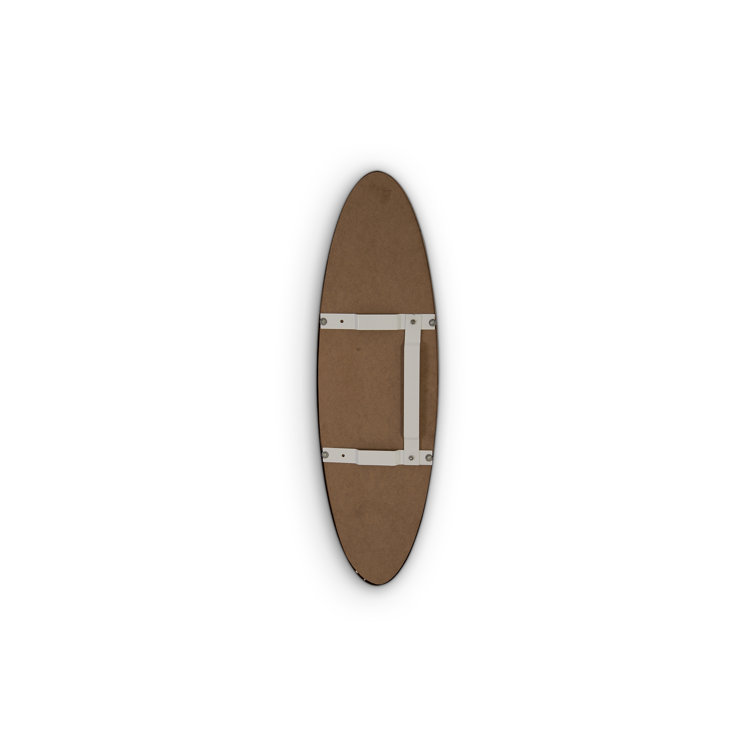 Posh Brown Oval Wood Accent Mirror