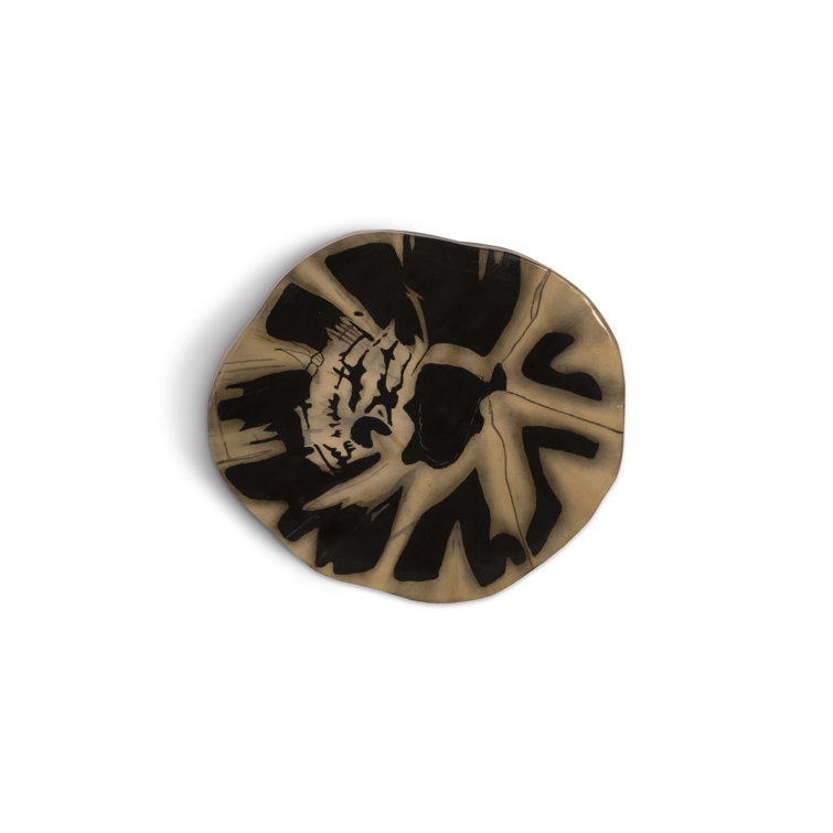 Black and Brown Resin Petrified Wood Wall Décor