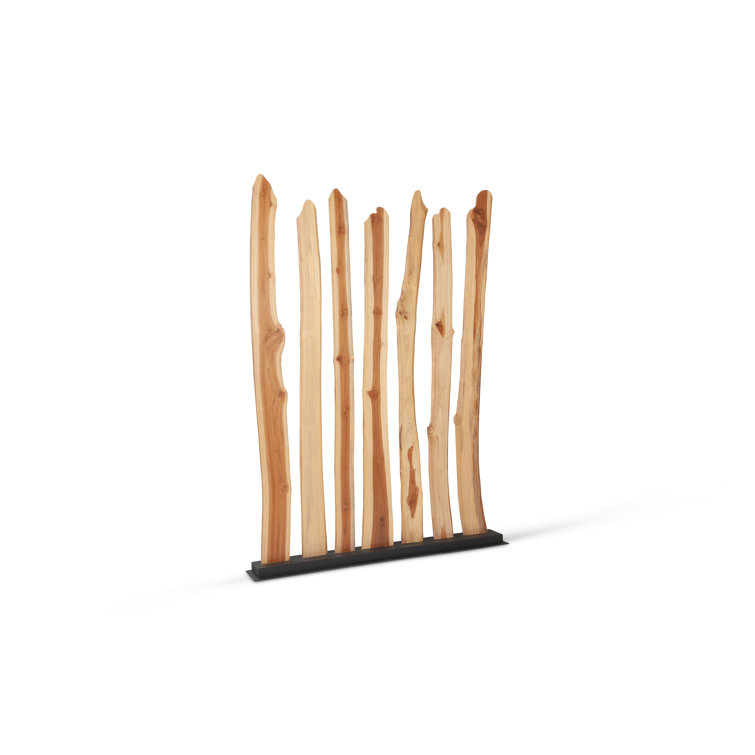 Branch 62" W x 87" H Natural Chamcha Wood Room Divider