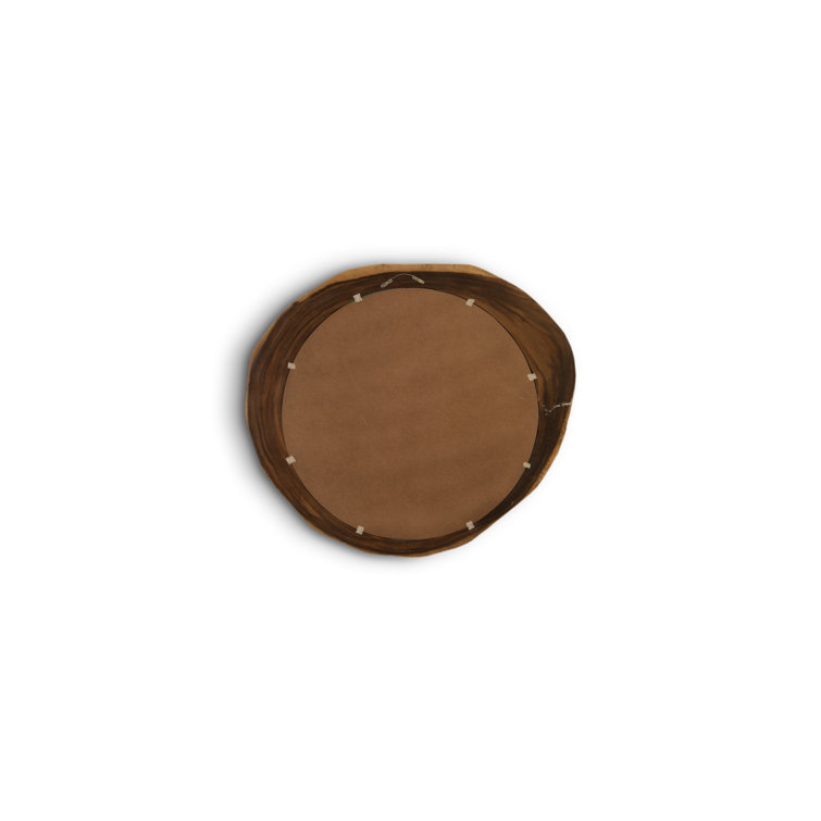 Asymmetrical Organic Brown Wood 41" Accent Mirror