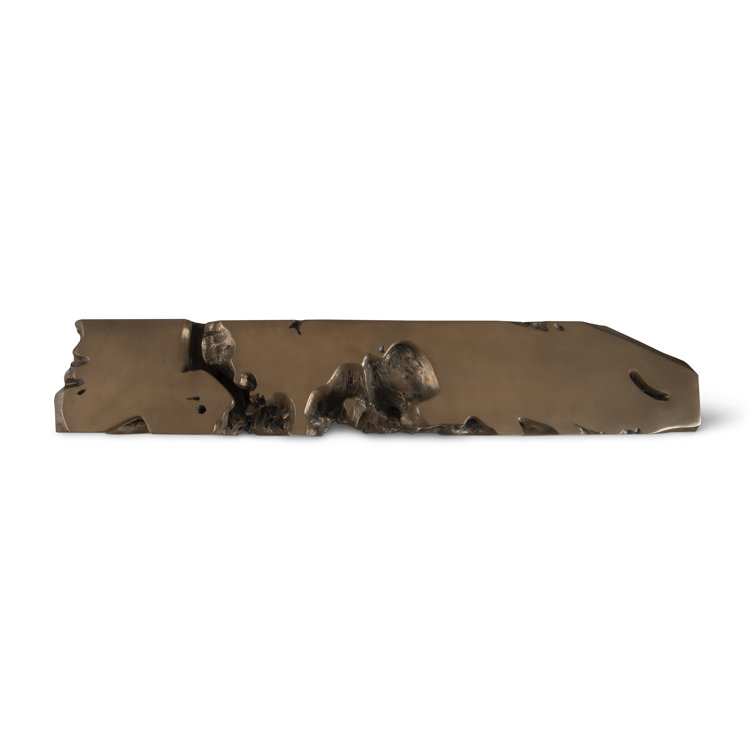 Brown Wood and Metal Rectangular Console Table with Storage