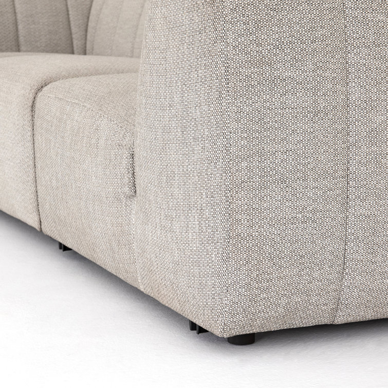 Gwen Gray Wood Frame Outdoor Sectional with Cushions