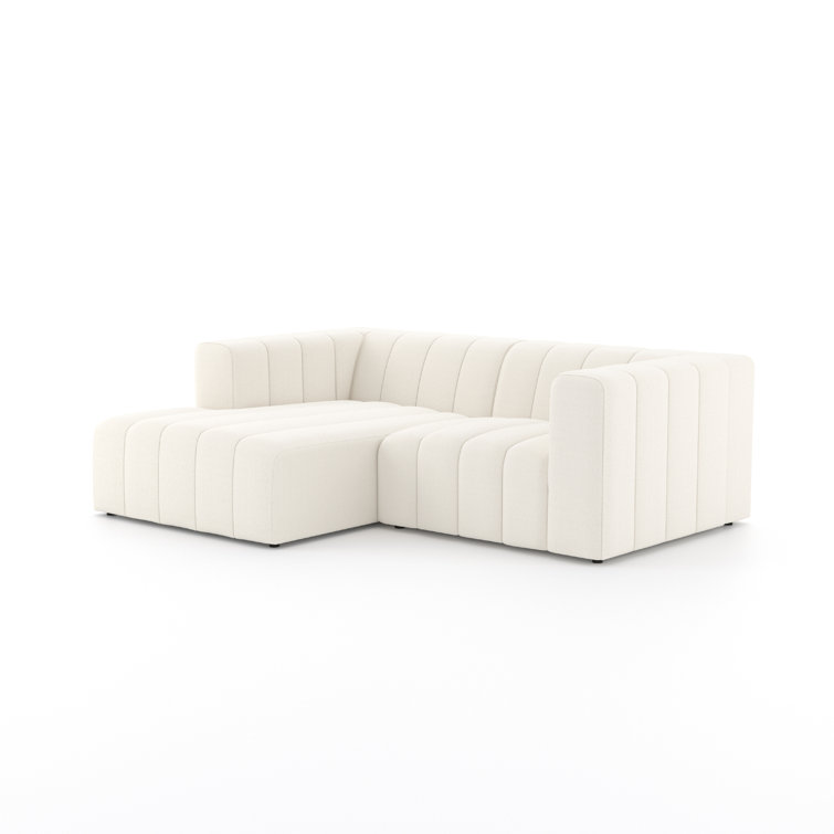 Fayette Cloud Tufted Fabric 2-Piece Sectional Sofa