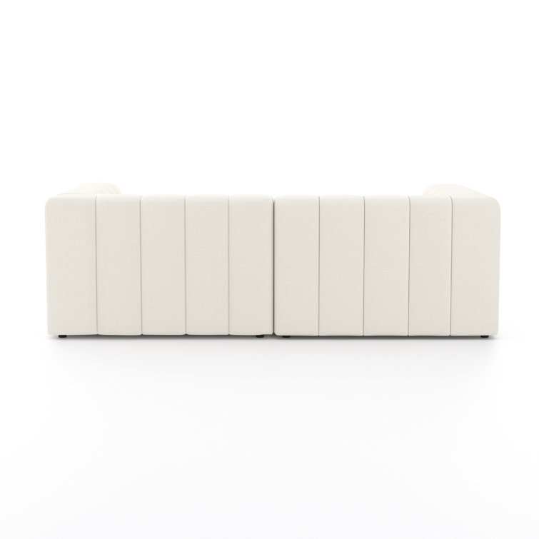 Fayette Cloud Tufted Fabric 2-Piece Sectional Sofa