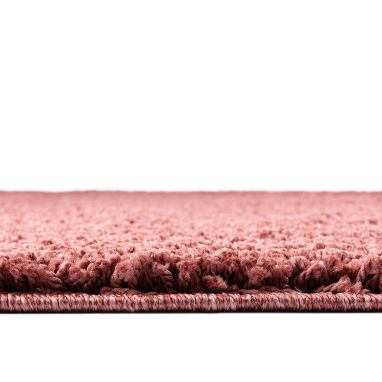 Pomegranate Red 10' x 14' Shag Synthetic Area Rug