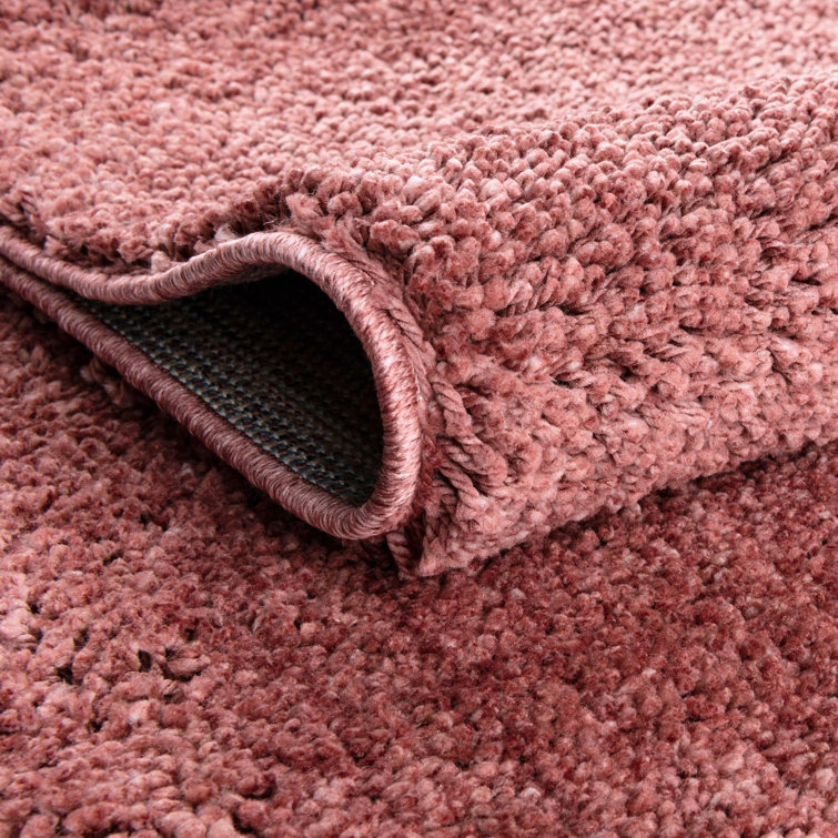Pomegranate Red 10' x 14' Shag Synthetic Area Rug