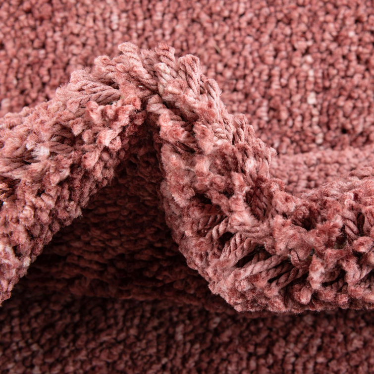 Pomegranate Red 10' x 14' Shag Synthetic Area Rug