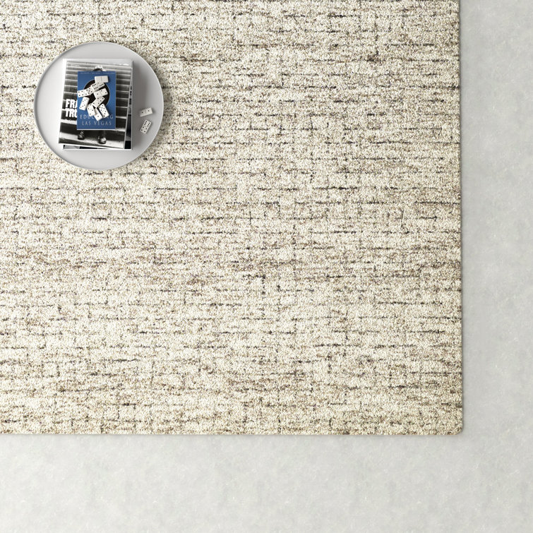 Gray Hand-Tufted Wool and Cotton 8' x 10' Rug