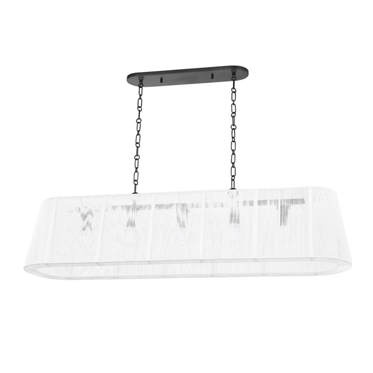 Verona Beach 5-Light Old Bronze and White Island Pendant