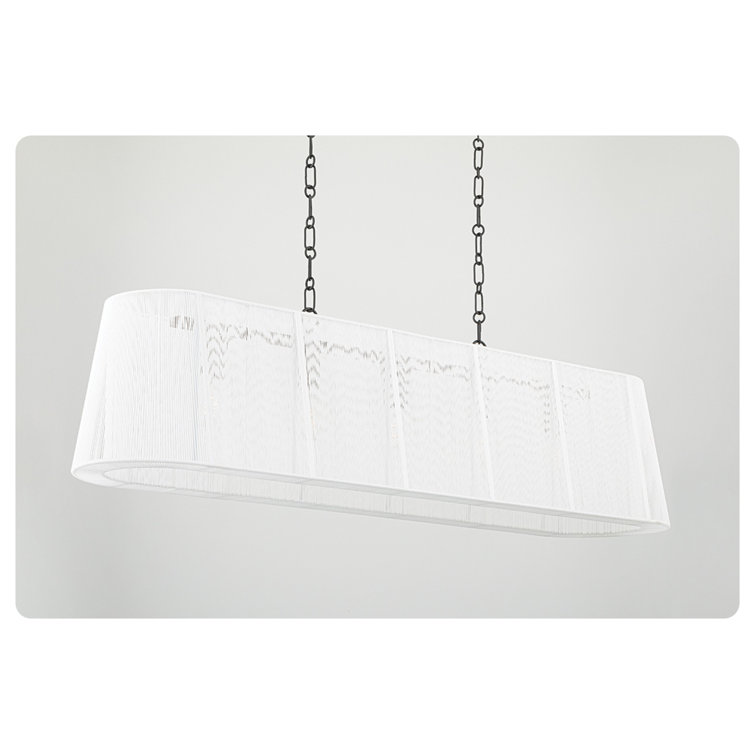 Verona Beach 5-Light Old Bronze and White Island Pendant